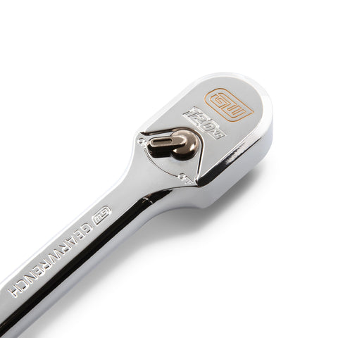 GearWrench 81269XP 3/8 Inch Drive 120XP Teardrop Ratchet - Extra Long Handle, Full Polish Chrome