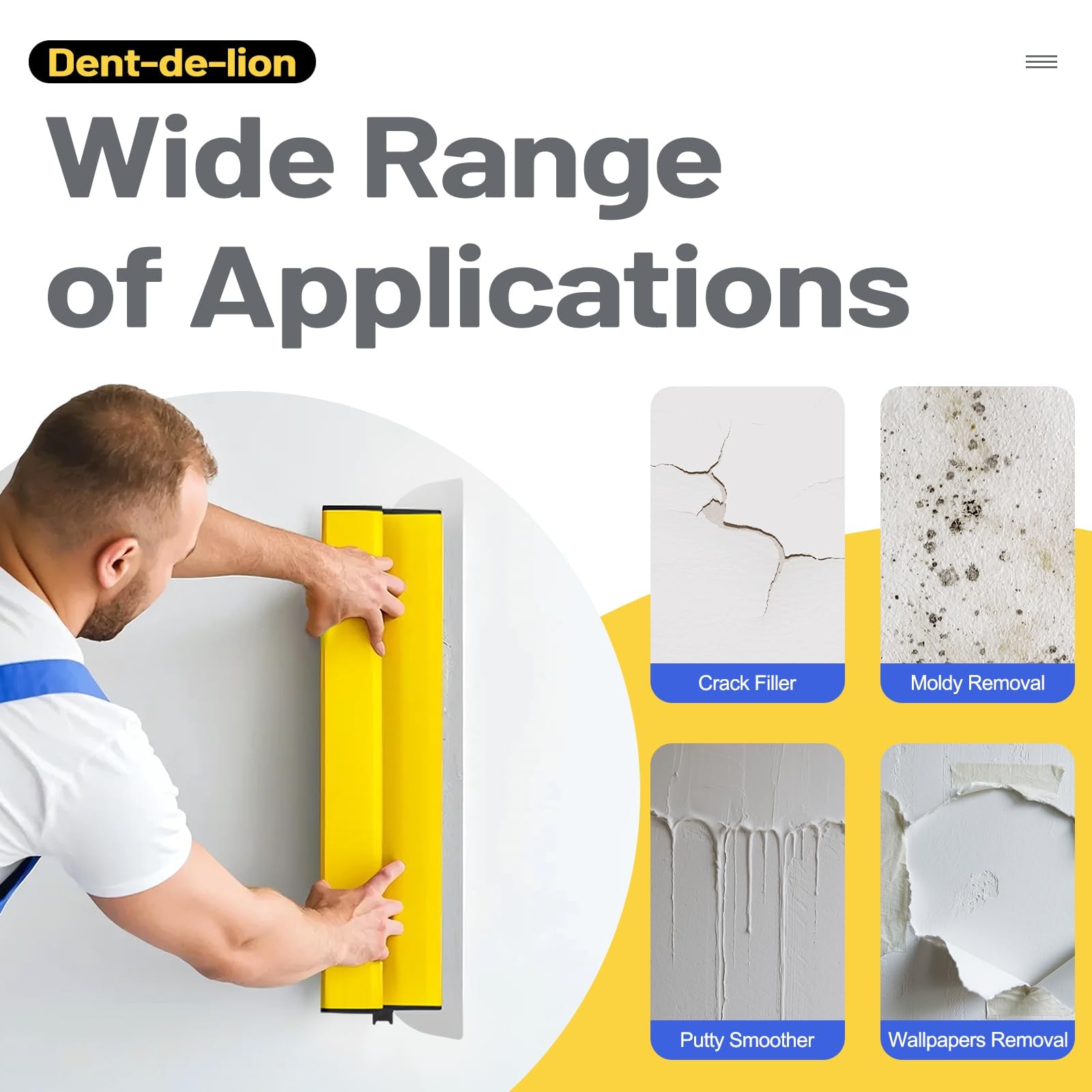 Dent-de-lion extendable handle 28-62 inch for reaching high spots
