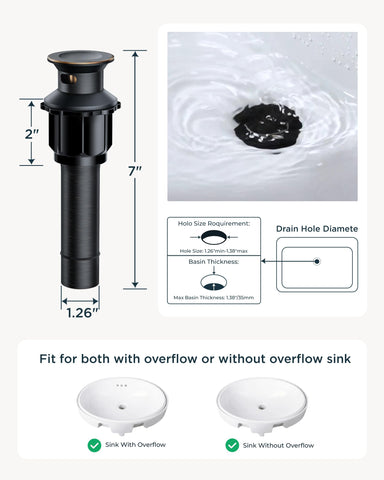 FORIOUS Vintage 3-Hole Faucet – Oil Rubbed Bronze, 8-Inch Widespread, 2-Handle Bathroom Vanity Faucet
