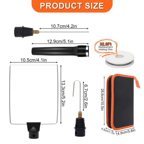 WUHFFA 3-in-1 Foam Cutter – Hot Wire Styrofoam Cutter with Pen, Angled Cutter & Bow