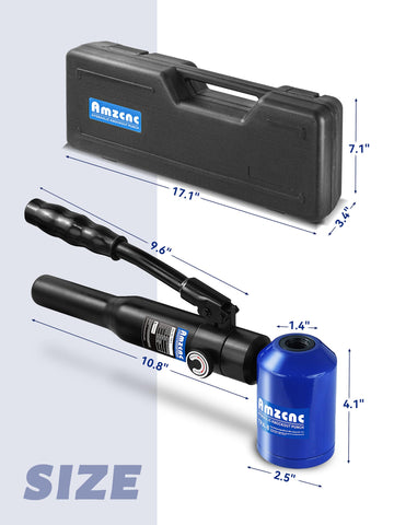 AMZCNC Hydraulic Knockout Hole Punch Driver Kit – 8 Ton, 1/2-inch to 2-inch Conduit Hole Cutter Set