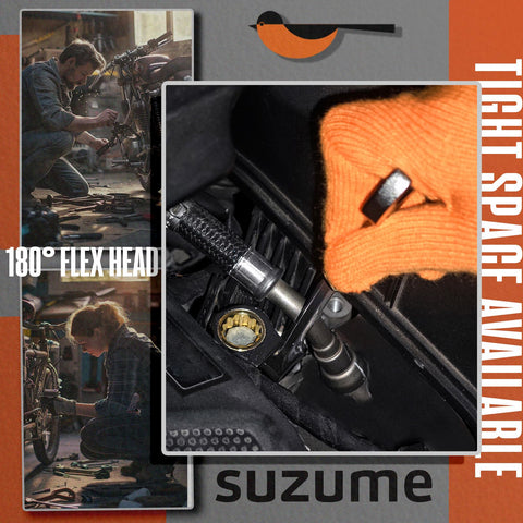 SUZUME 24-Piece Metric & SAE Flex-Head Ratcheting Wrench Set | 72-Tooth Cr-V Steel
