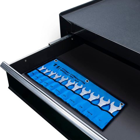 EFFICERE Premium Stubby Wrench Set, 11-Piece SAE, 3/8-1-Inch, Cr-V Steel, Mirror Polished Finish