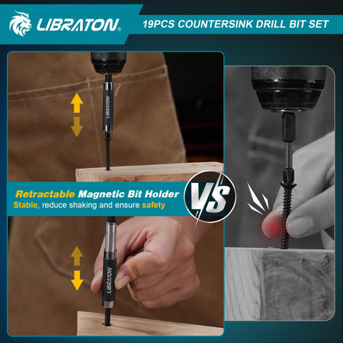 LIBRATON 82-degree countersink for accurate drilling angle.