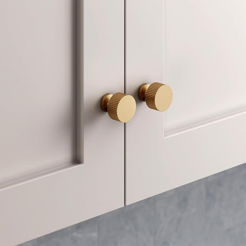 RZDEAL 4-Pack Brushed Brass Cabinet Knobs – 1-1/8