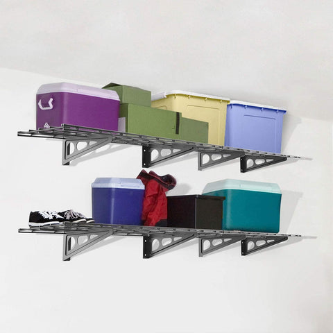 FLEXIMOUNTS 12x72-in Wall Shelf Garage Storage Rack 2-Pack | Classic Series
