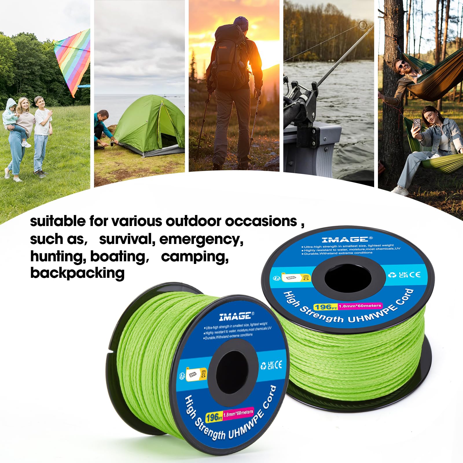 IMAGE Kevlar Cord196ft throw line floats on water reducing loss risk
