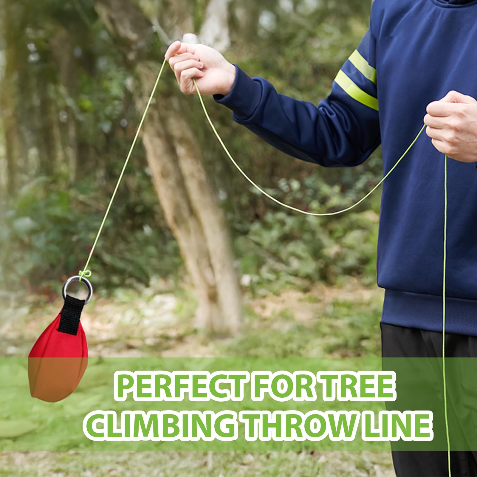 IMAGE Kevlar Cord196ft throw line hammock-tarp-tent setup ready for camping and shelter rigs