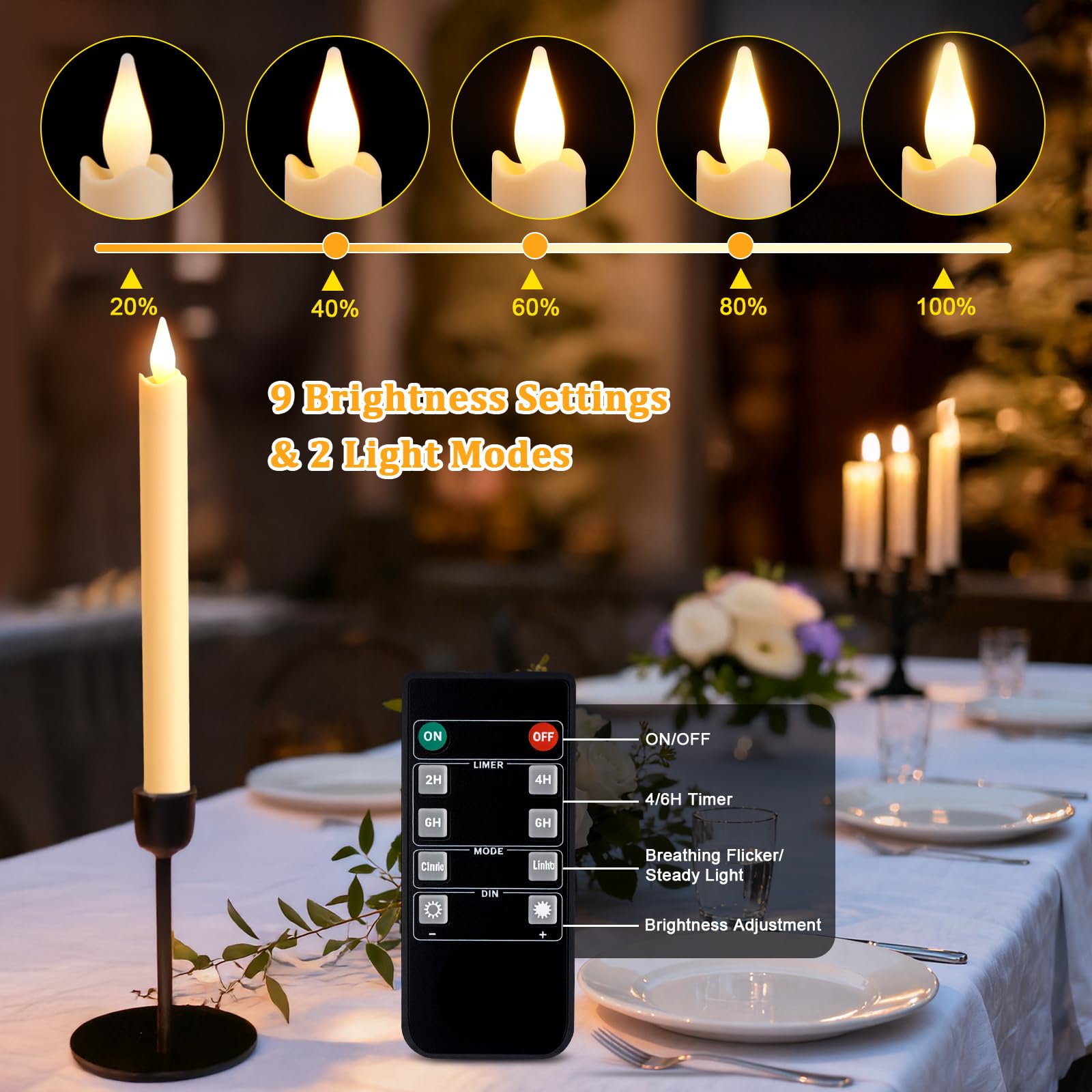IMAGE realistic 3D flame provides warm, candle-like glow without an open flame.