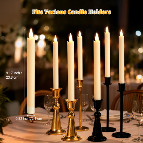 IMAGE taper candles with remote control for flexible, hands-free daily lighting use.