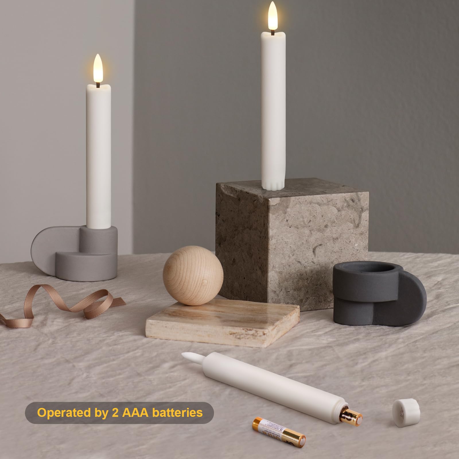 IMAGE warm ivory glow adds cozy ambiance to dinner tables and festive scenes.