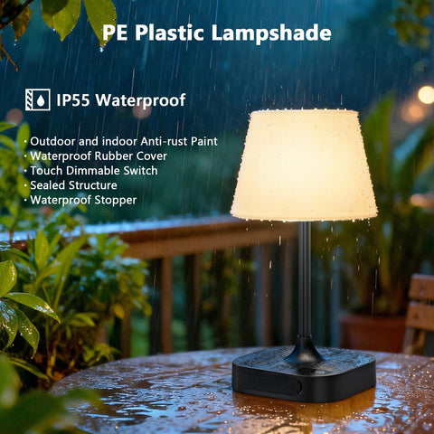 IMAGOA Outdoor Table Lamp portable cordless design for camping and patios