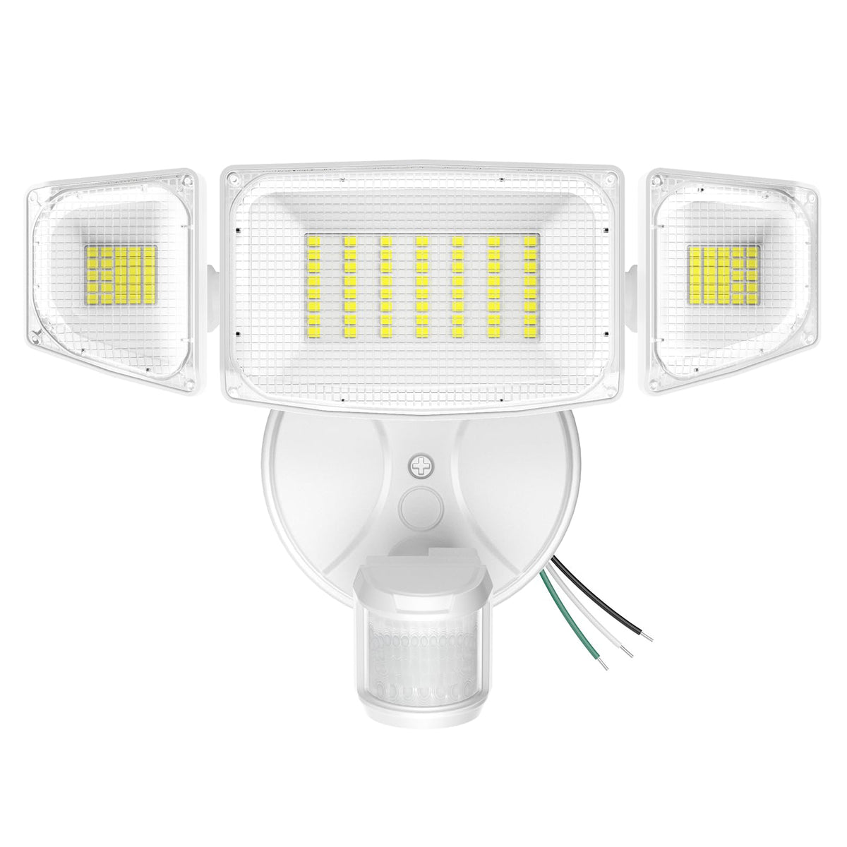 iMaihom 50W motion sensor outdoor light, front view, delivers bright entryway illumination for safer evenings.