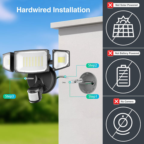 imaihom outdoor light side angle shows wide detection for safe perimeter lighting
