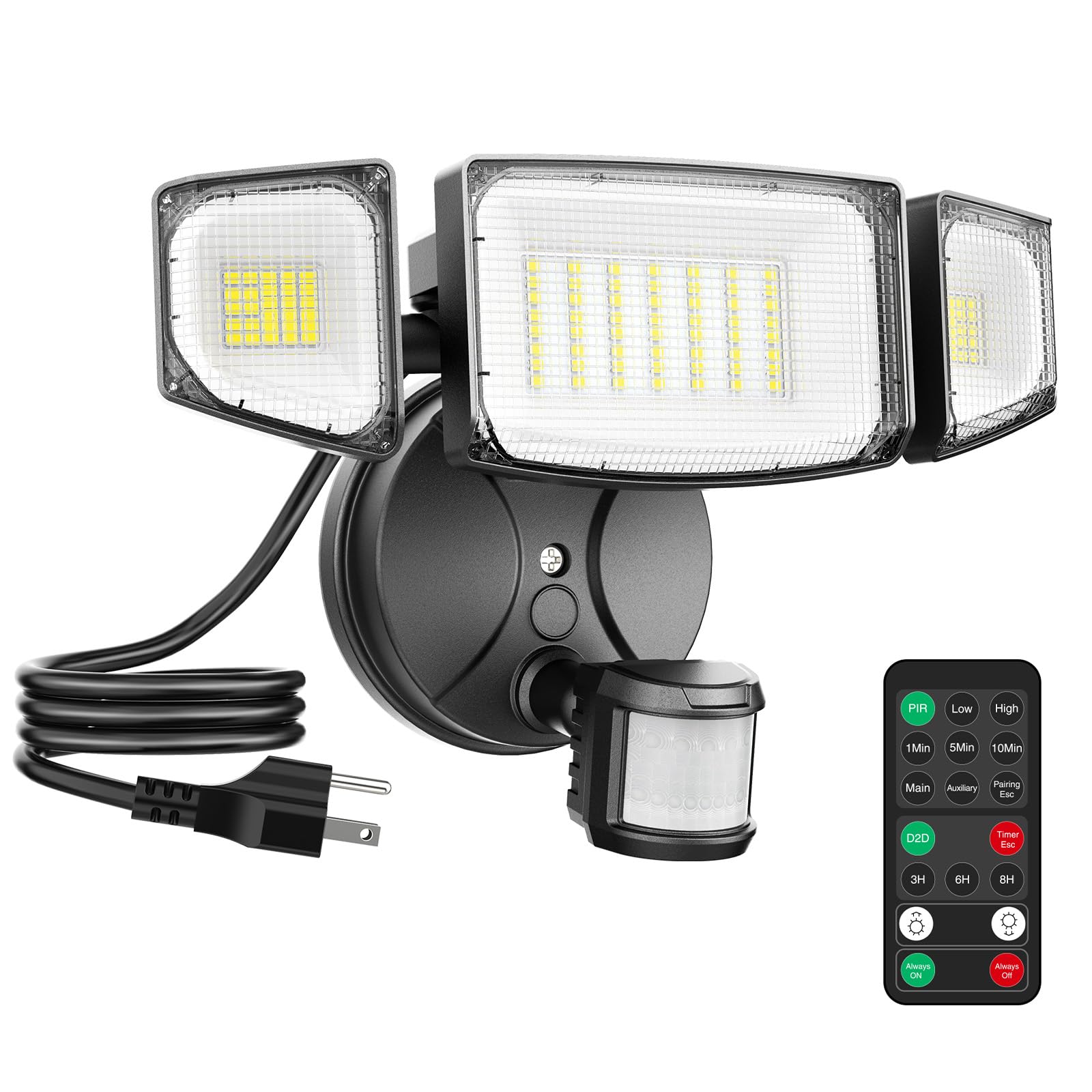 iMaihom 65W outdoor light front view showing broad yard illumination