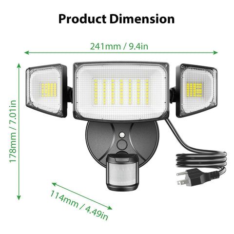 iMaihom backyard light mounted for garage use, enhances outdoor safety