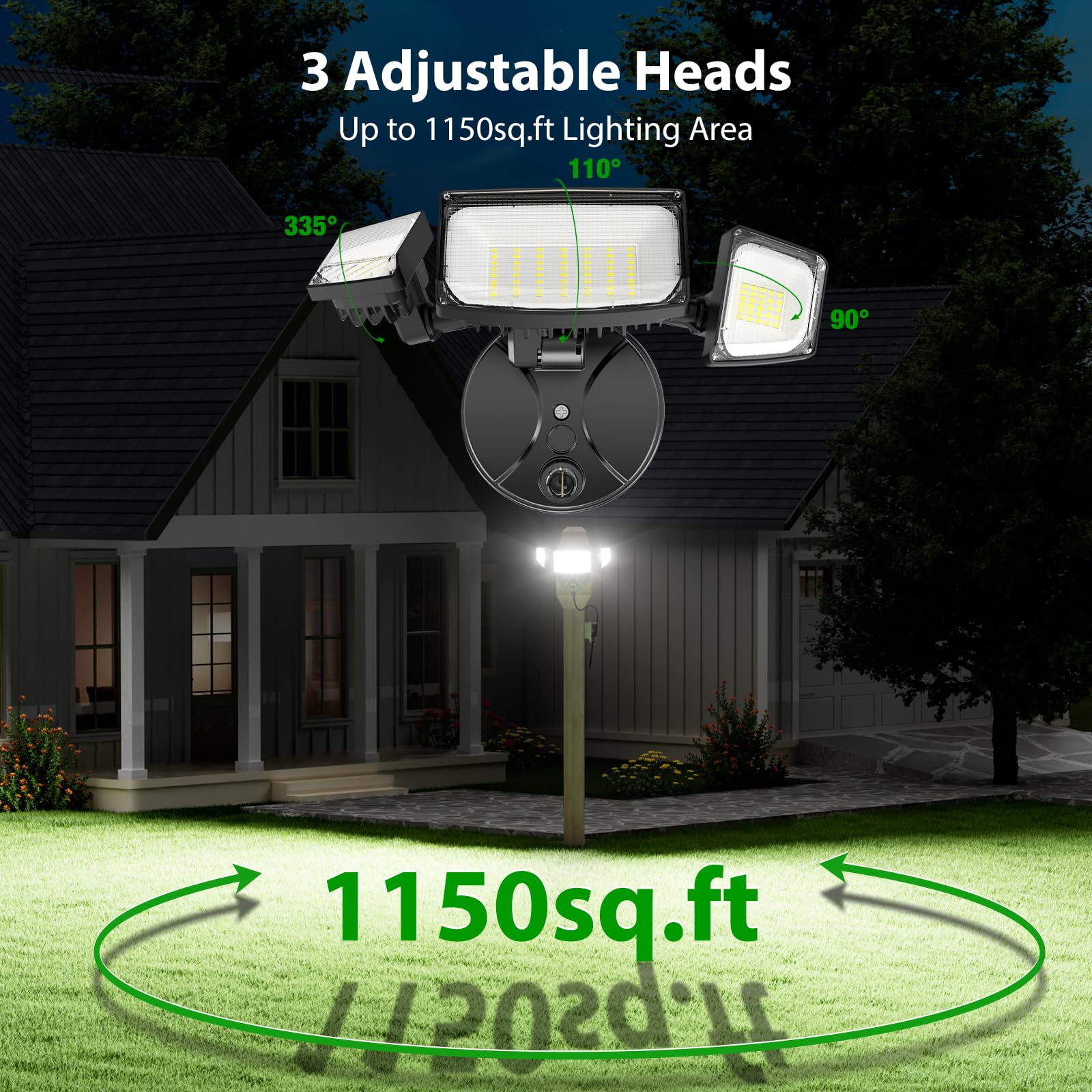 imaihom IP65 waterproof aluminum construction withstands rain and snow