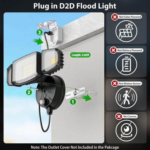 imaihom outdoor flood light with remote control for easy brightness adjustment