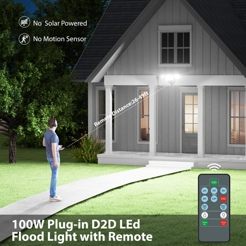imaihom three-head LED flood light covers wide areas with adjustable angles