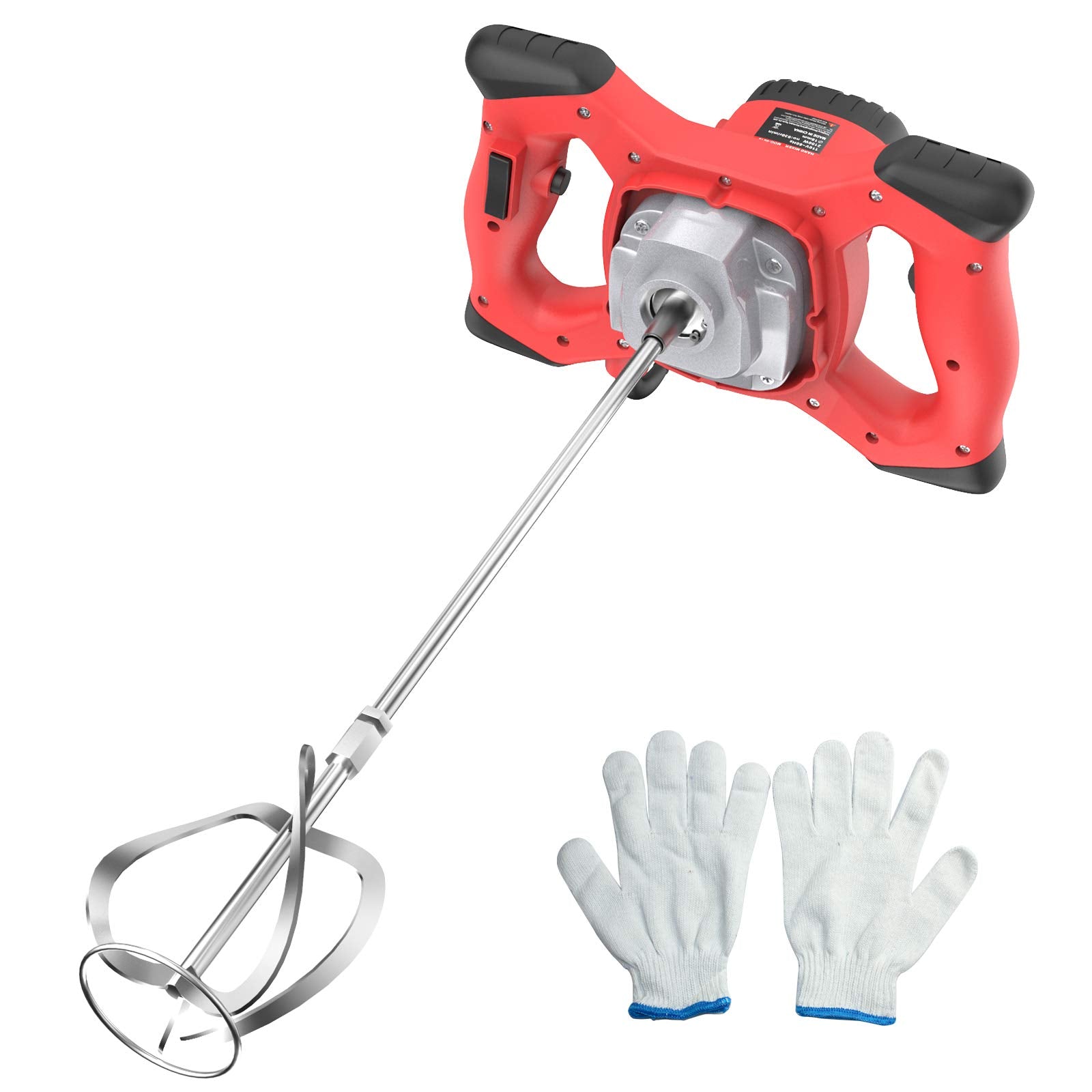 IMAYCC cement mixer 2100W motor powers heavy materials with steady blending.