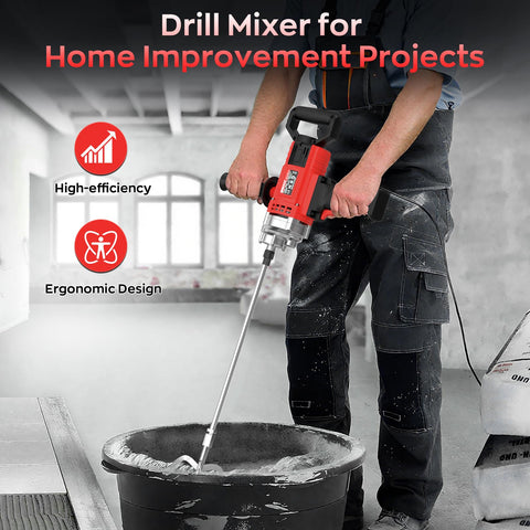 IMAYCC drill mixer 58-inch chuck enables versatile attachment options.