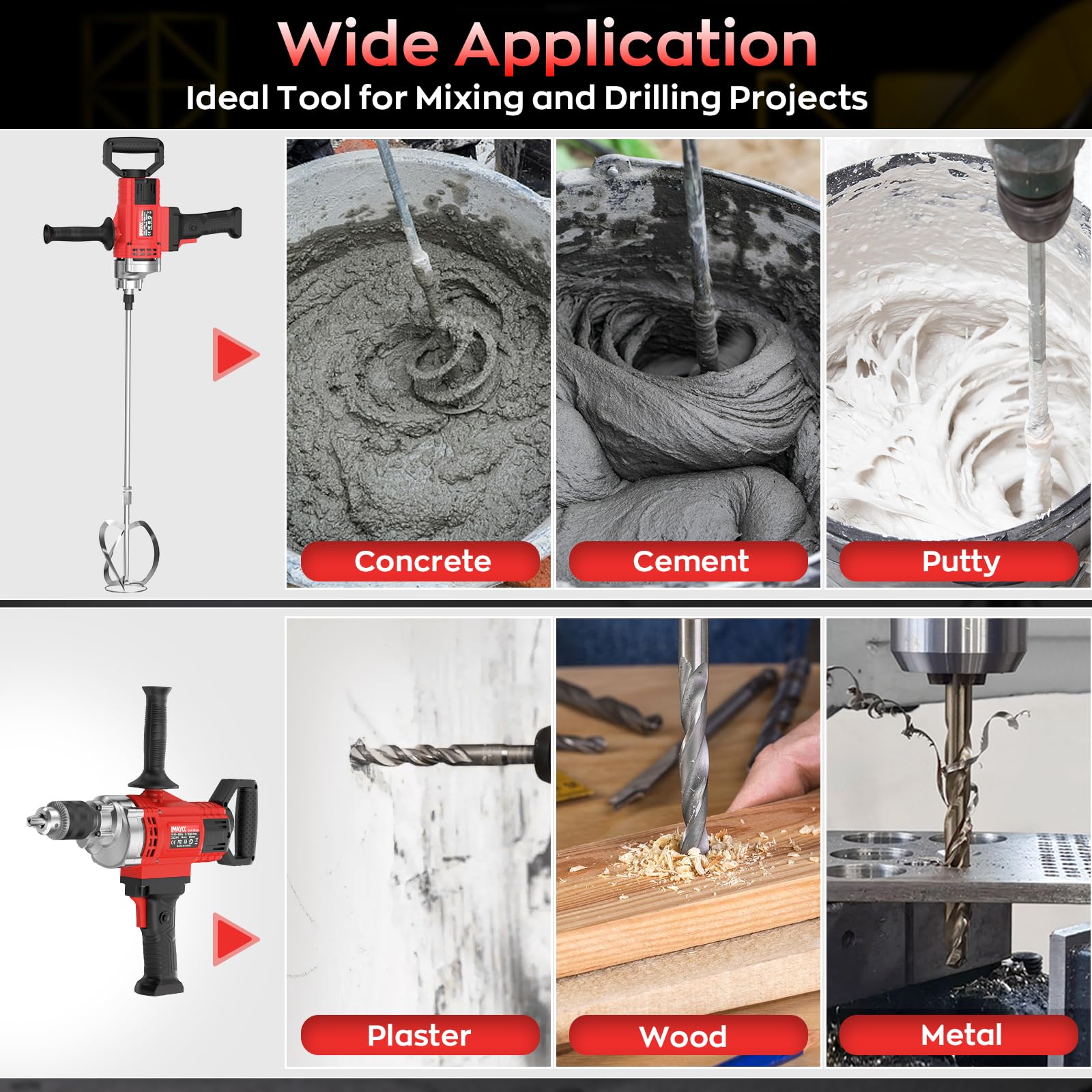 IMAYCC drill mixer all-in-one kit allows easy transport.