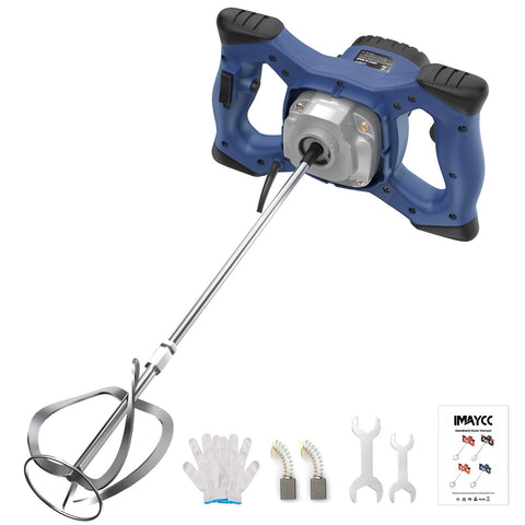 IMAYCC hand-held cement mixer with six-speed control for versatile mixing tasks