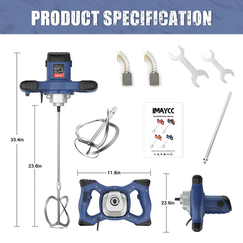 IMAYCC mud, plaster, and thinset mixing with this versatile tool