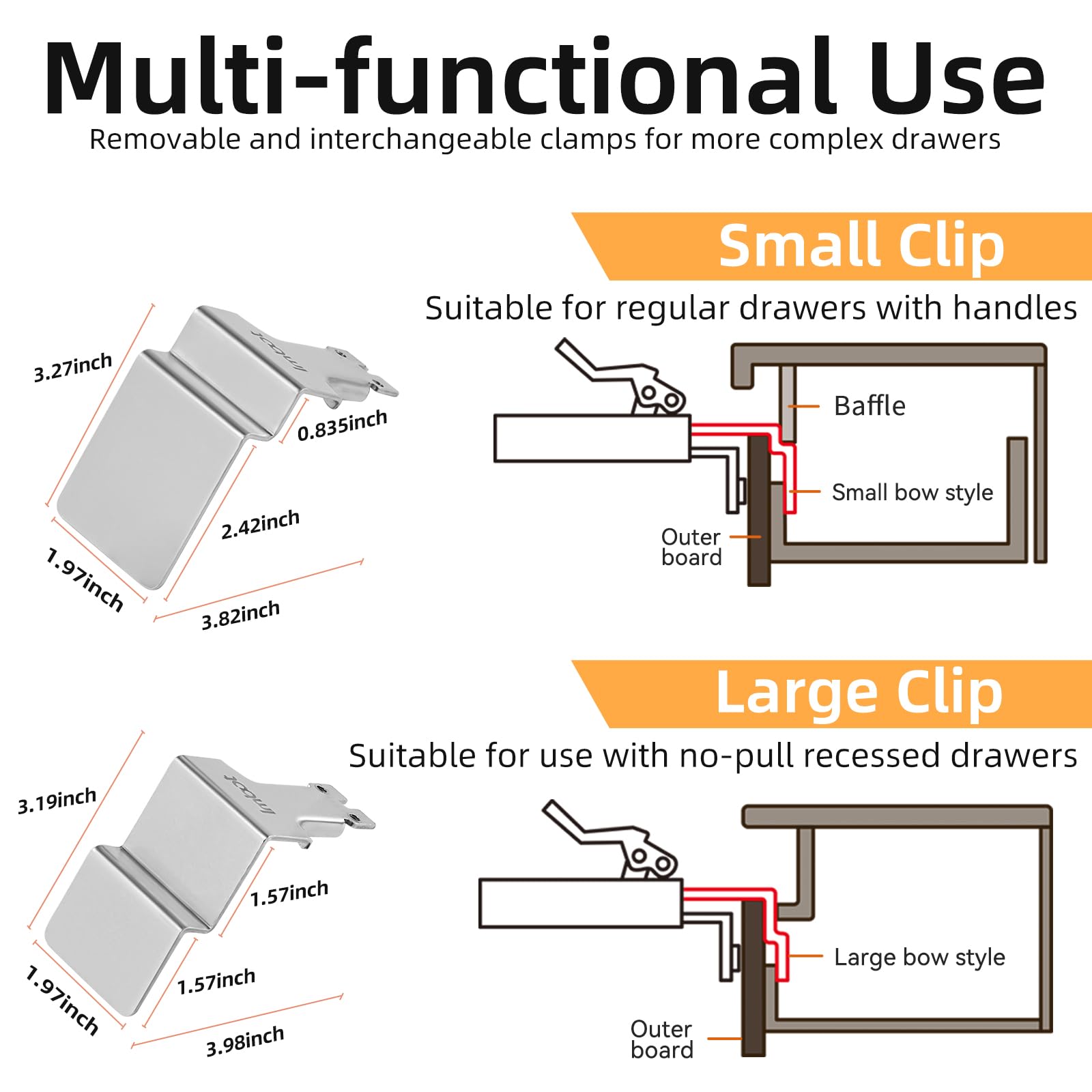 Imbot 2-pack adjustable-width clamps 21–50mm for flexible fit.