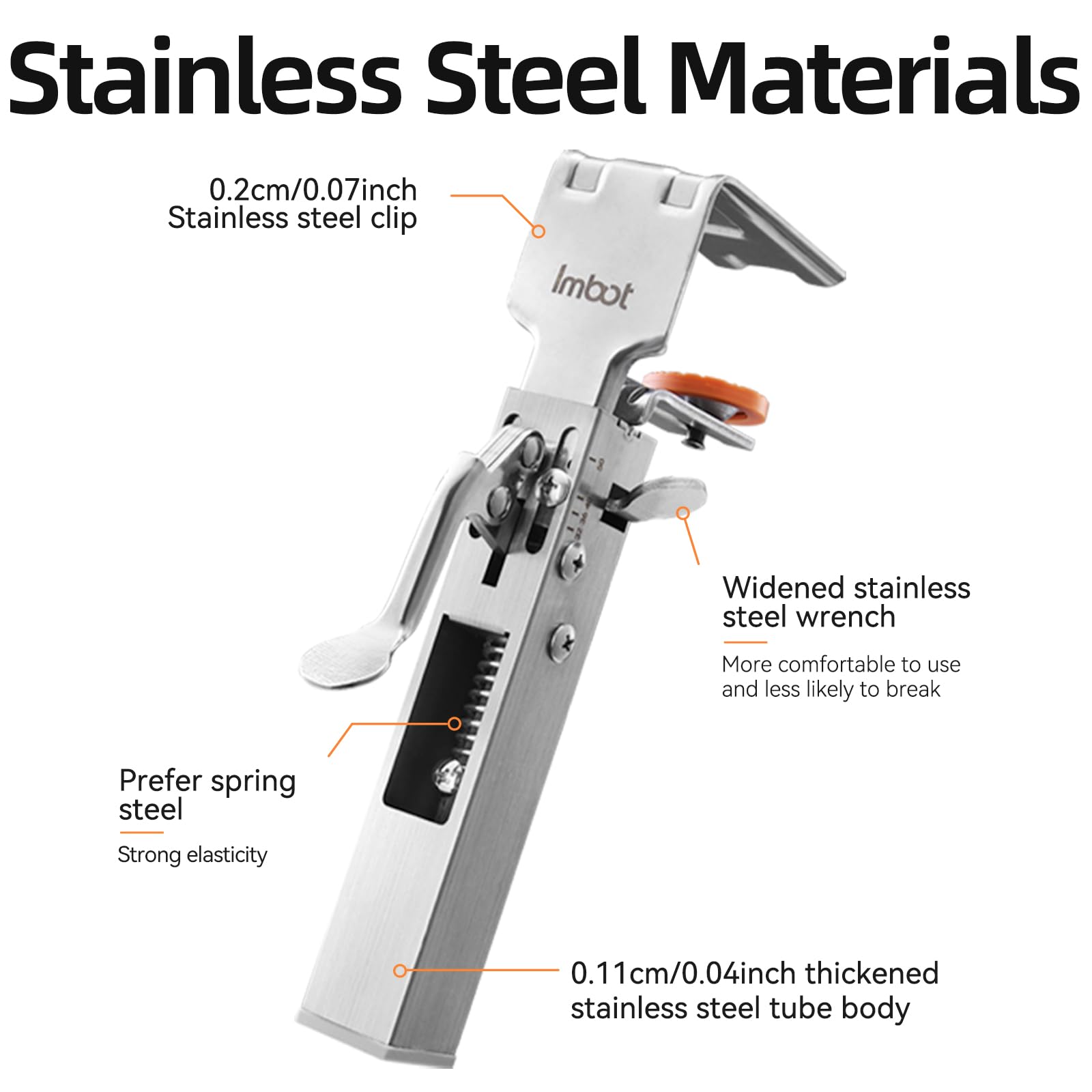 Imbot 2-pack durable stainless steel drawer clamps.