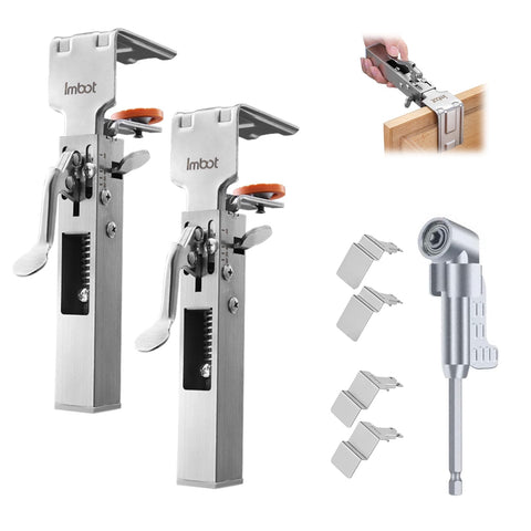 Imbot 2-pack drawer front clamps front view for quick cabinet installation.