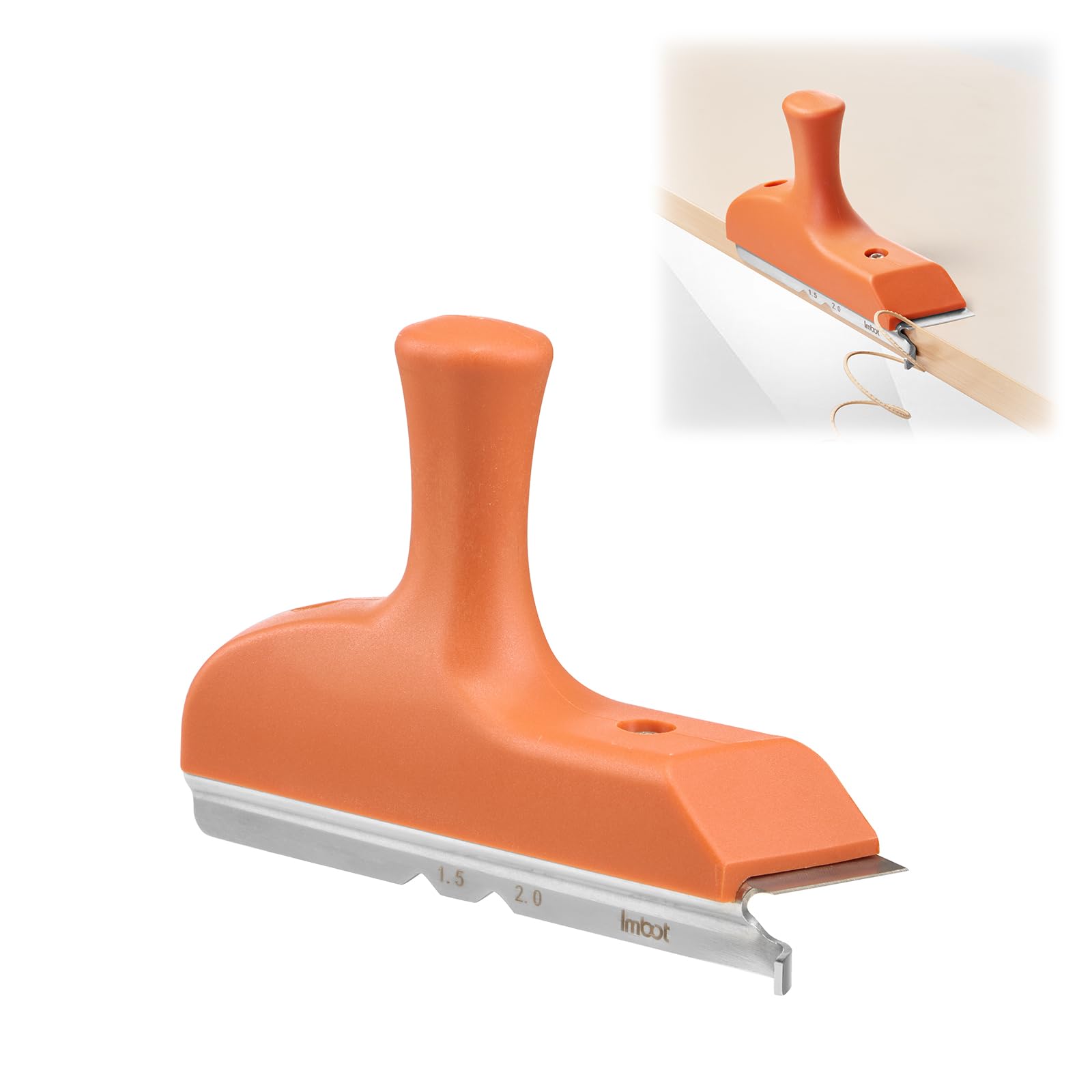 Imbot Edge Banding Trimmer blade close-up showing precision for clean deburring