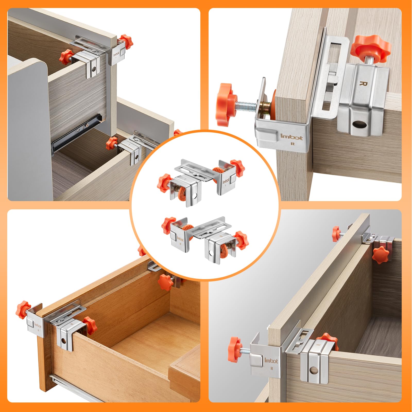 Imbot left and right drawer mounting clips demonstrate ergonomic, tool-friendly design.