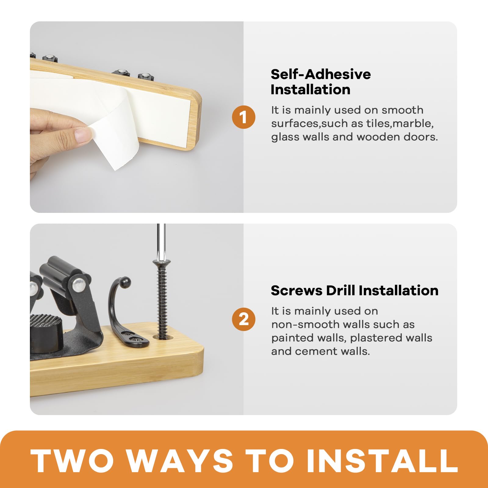 IMILLET broom rack keeps cleaning tools within easy reach.