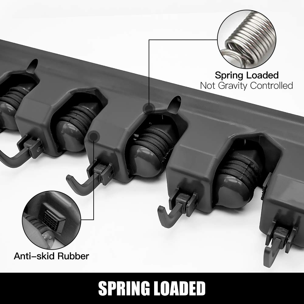 IMILLET spring-loaded clip keeps broom secure and slips prevented