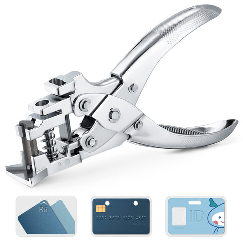IMLIKE 3-in-1 badge slot puncher with a compact metal body for durable daily use.