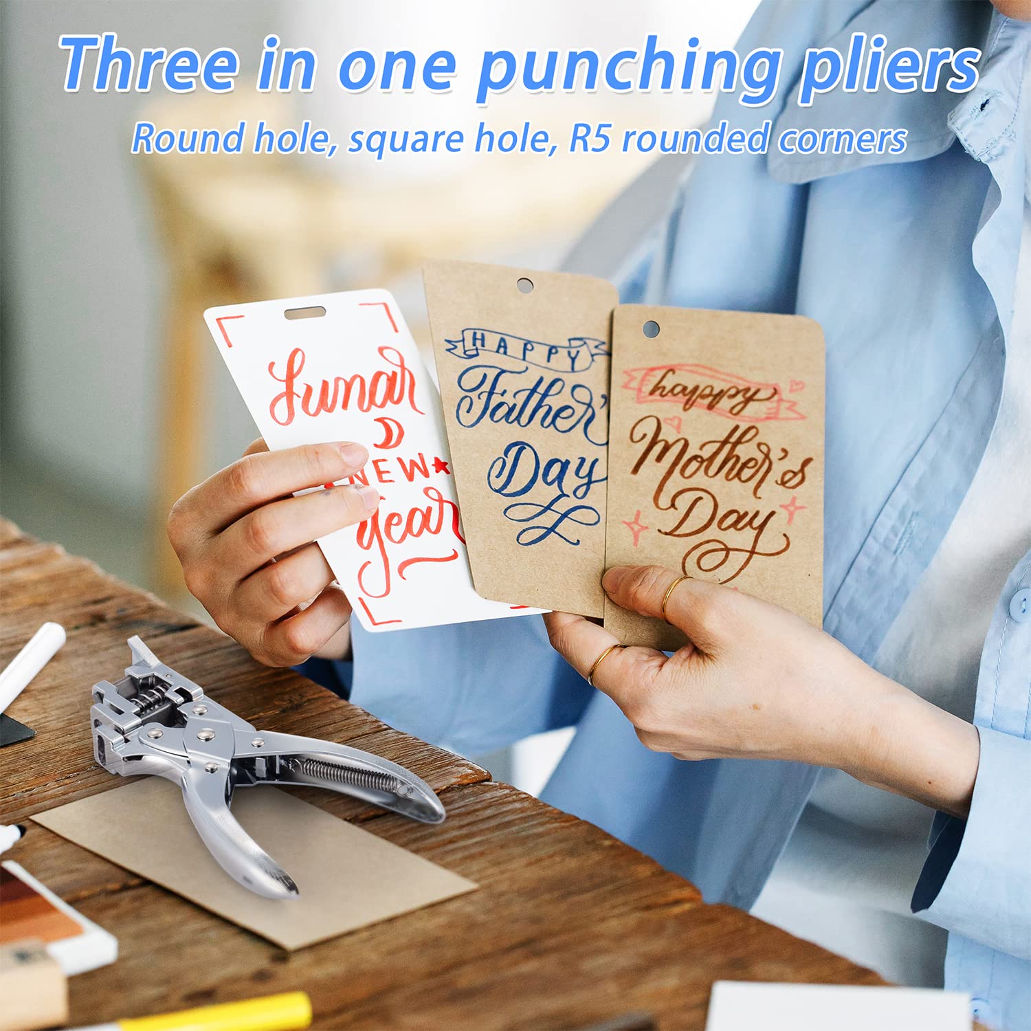 IMLIKE burr-free punch yields clean edges on PVC and cardstock.