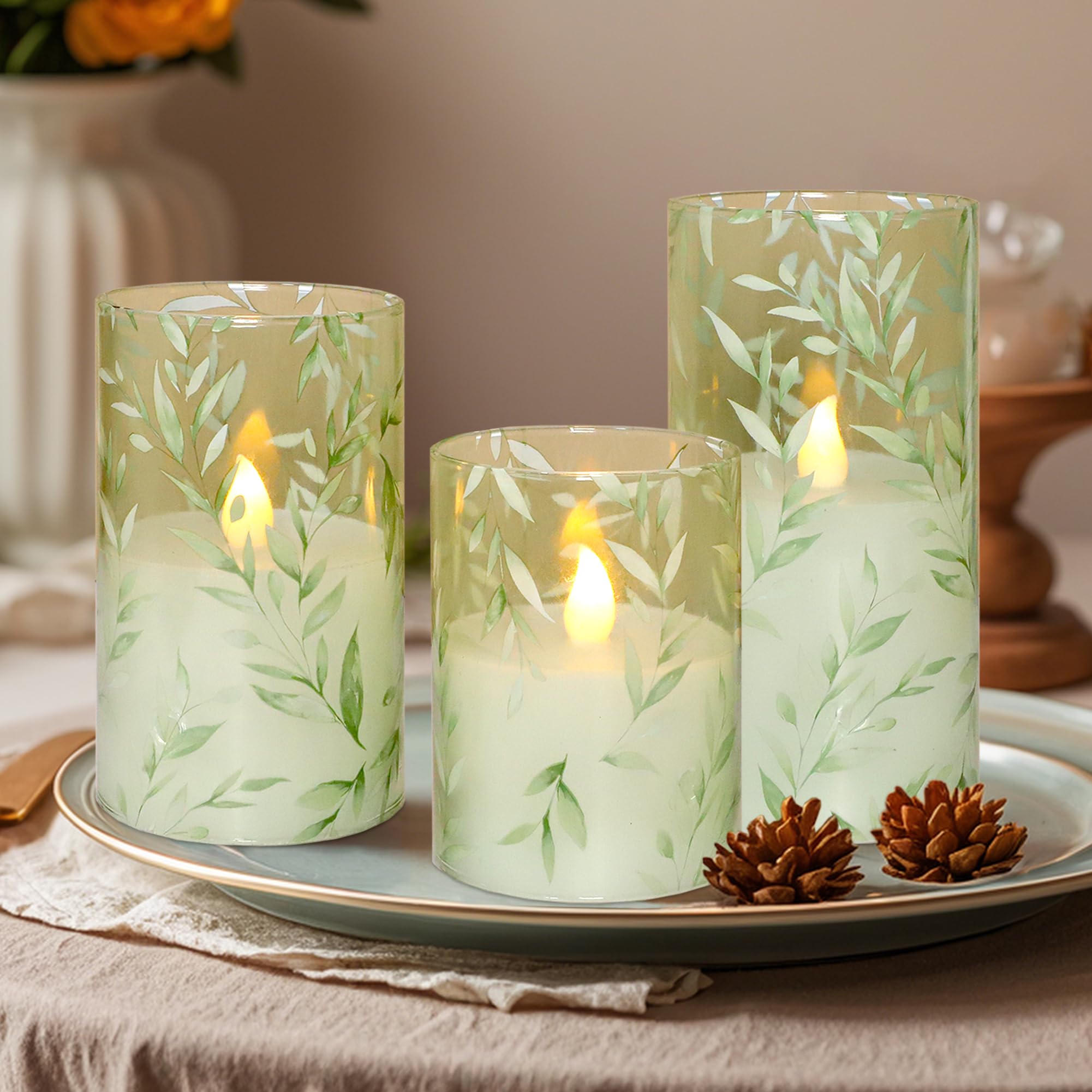 Immeiscent battery-powered candles deliver long-lasting glow without open flames.