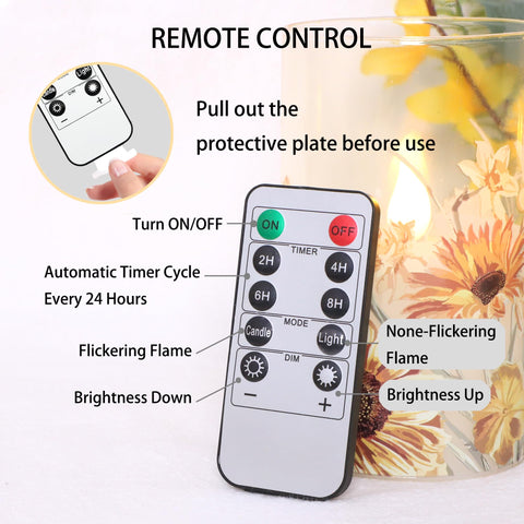 Immeiscent remote-control candles offer easy timer and flicker options.