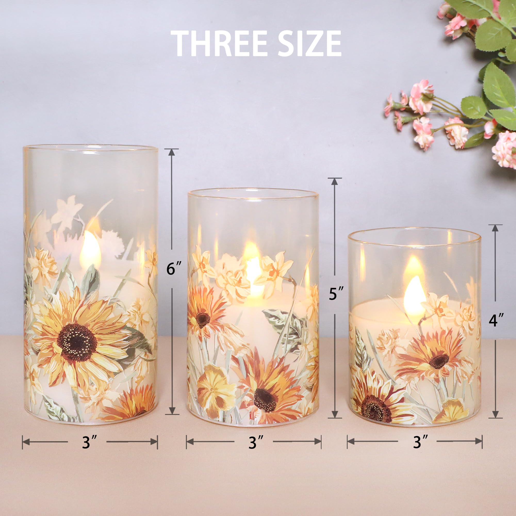 Immeiscent warm LED flicker wick simulates real candlelight without smoke.
