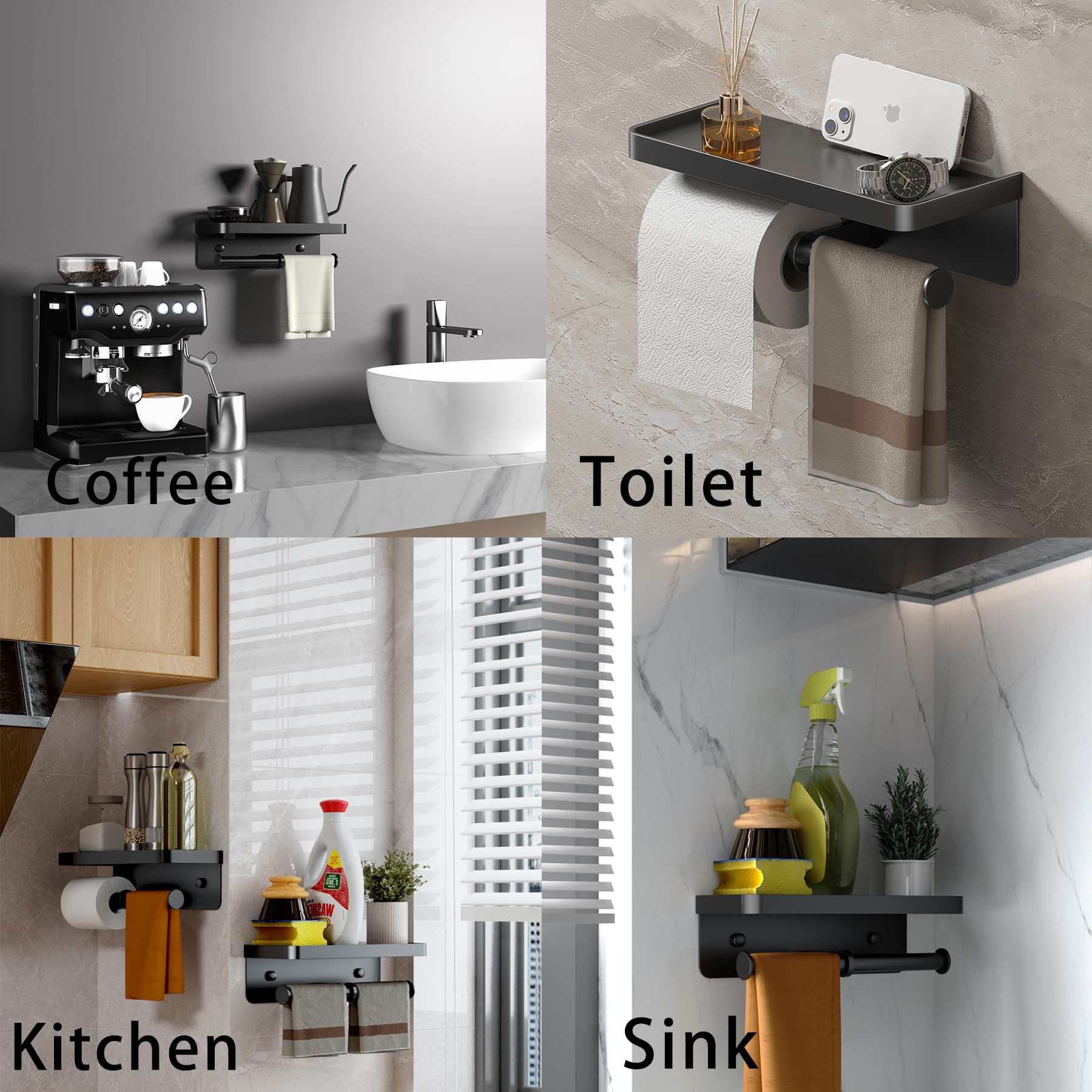 iMonse matte-black-wall-mount showcases a sleek, space-saving design.