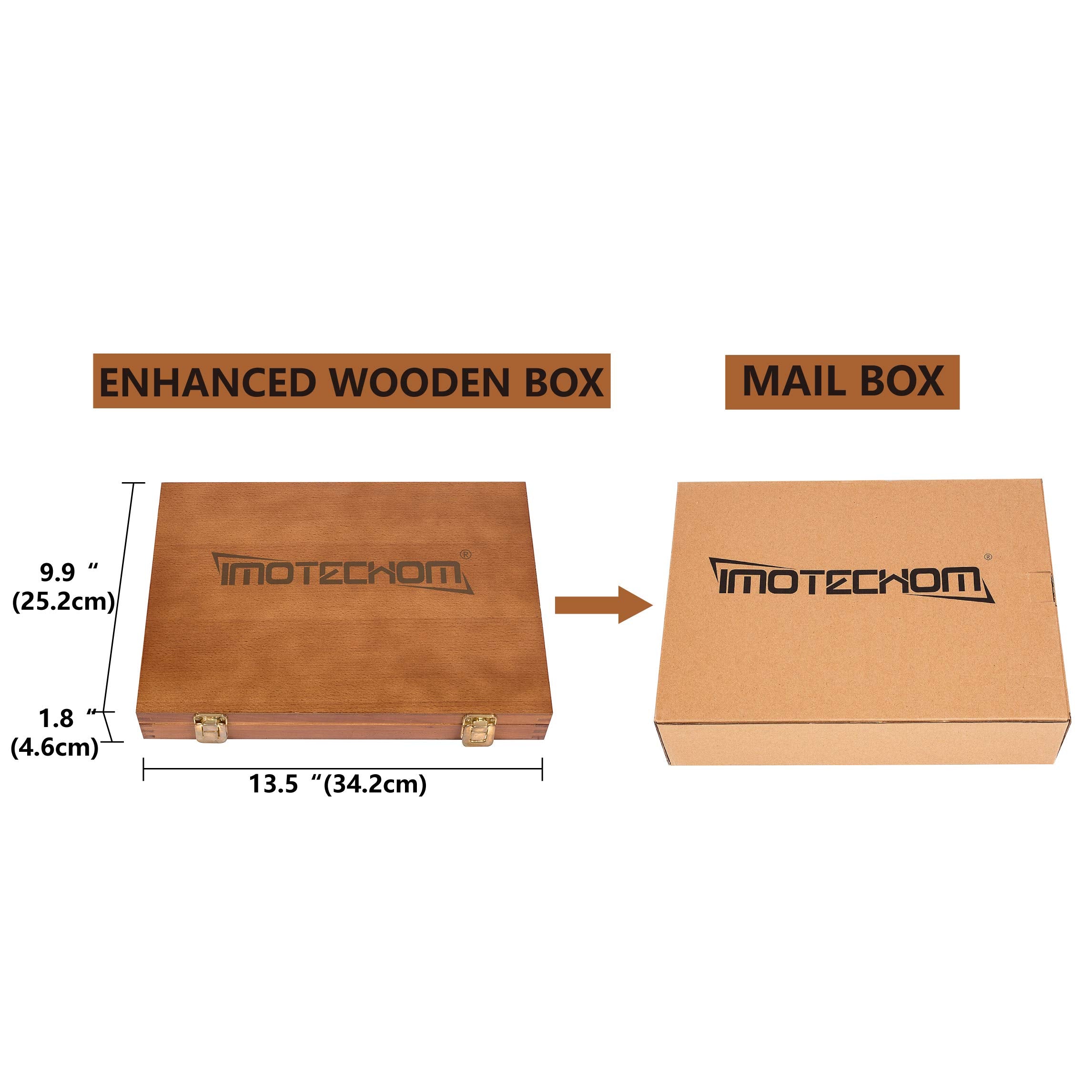IMOTECHOM wooden box protects tools during transit and storage