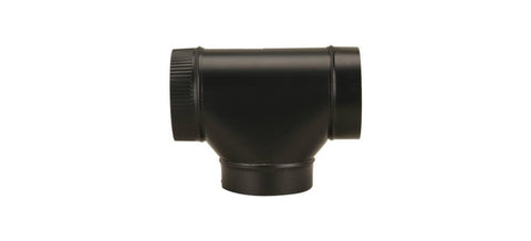 Imperial BM0083 clean-out tee on rear outlet stove directs exhaust upward