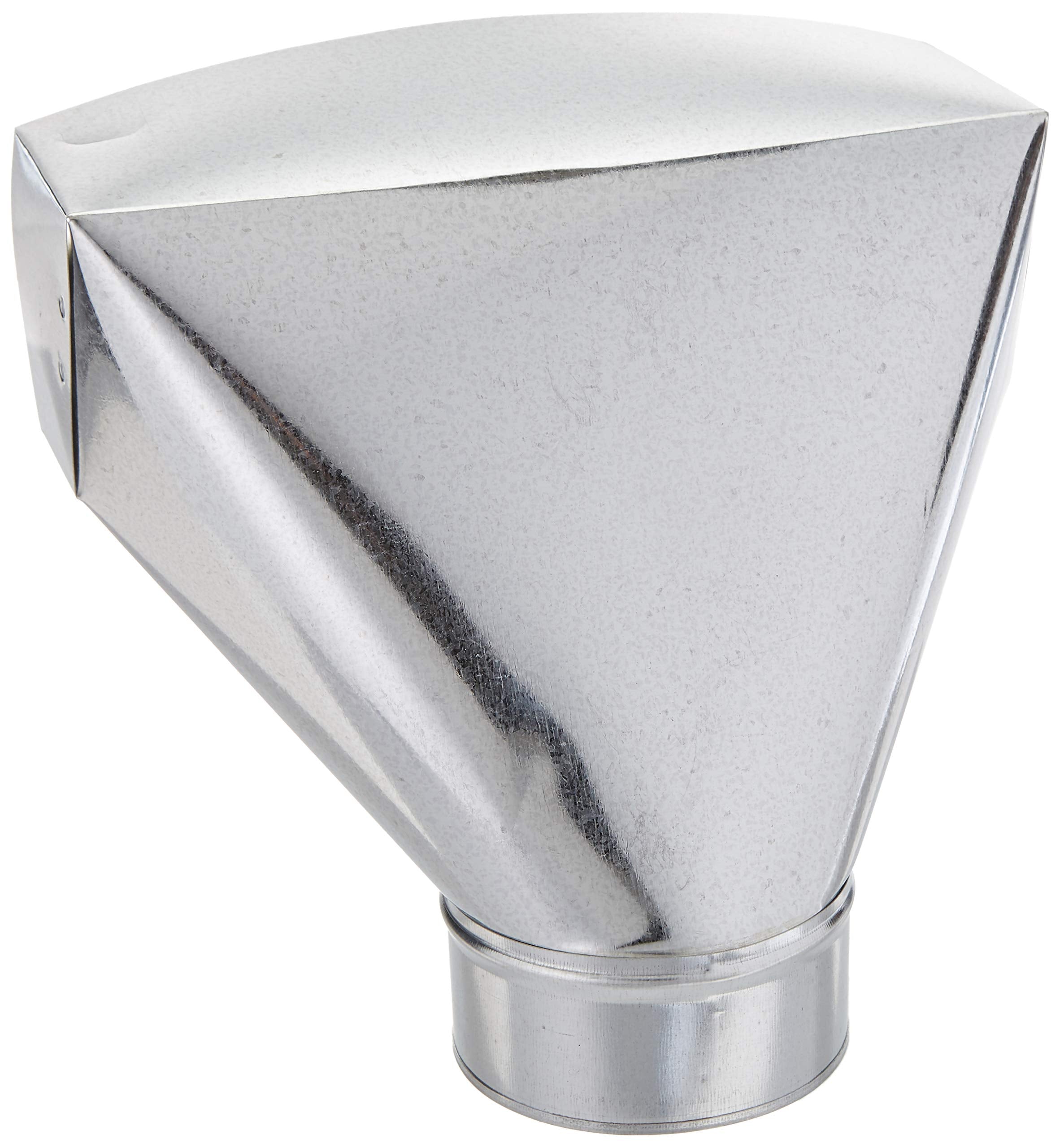 Imperial GV0605 duct angle boot front view showing galvanized steel construction