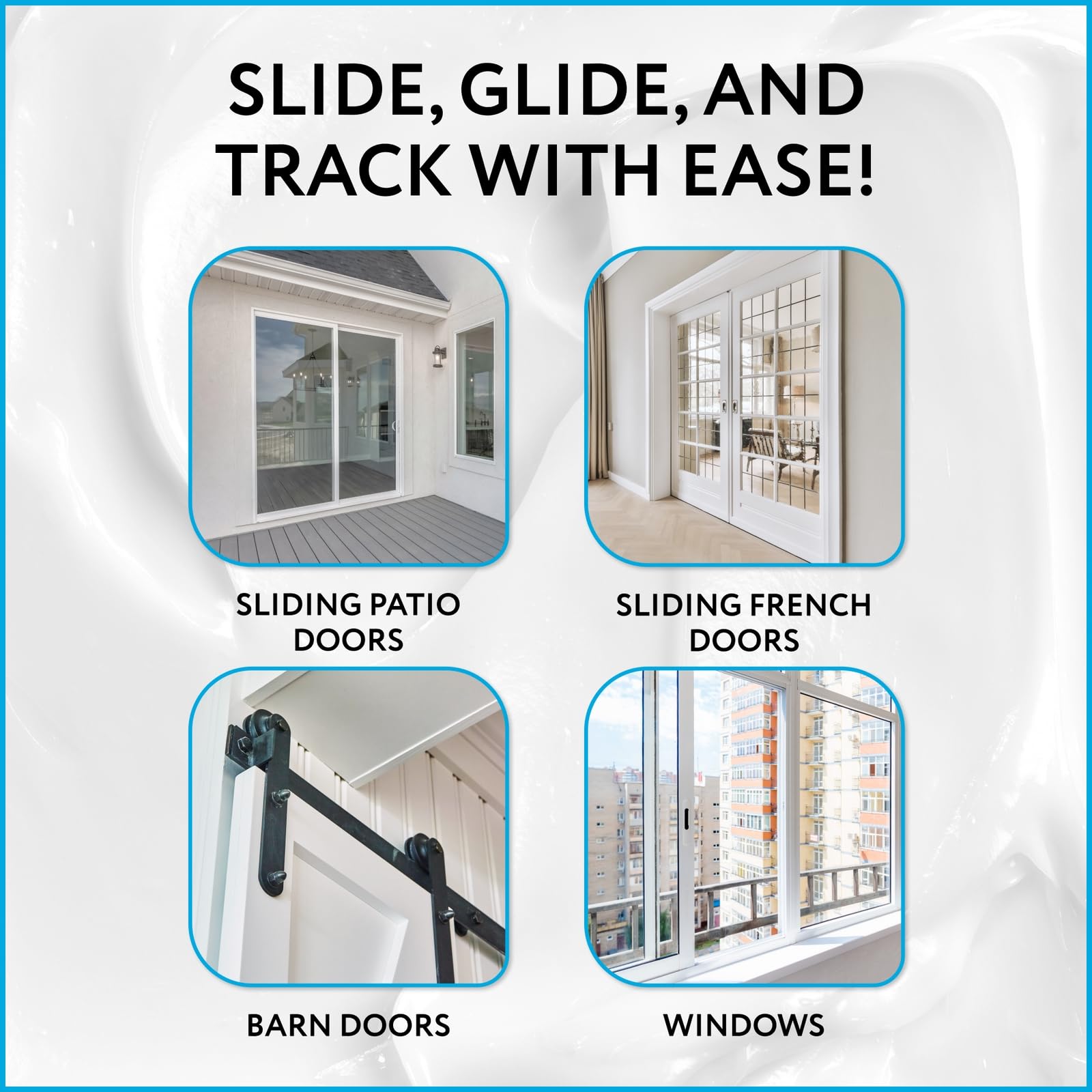 IMPRESA glass door lubricant keeps doors moving smoothly with less friction