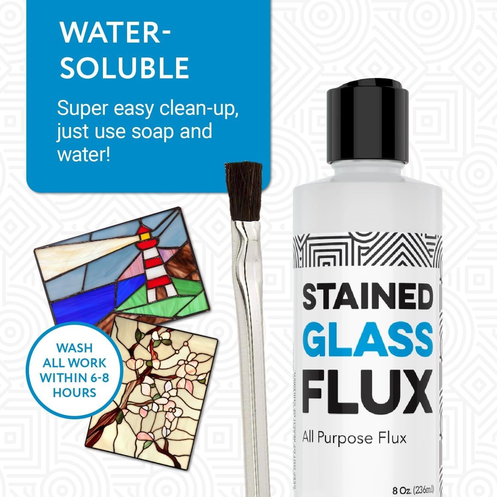 Water-soluble formula enables quick cleanup after sessions.