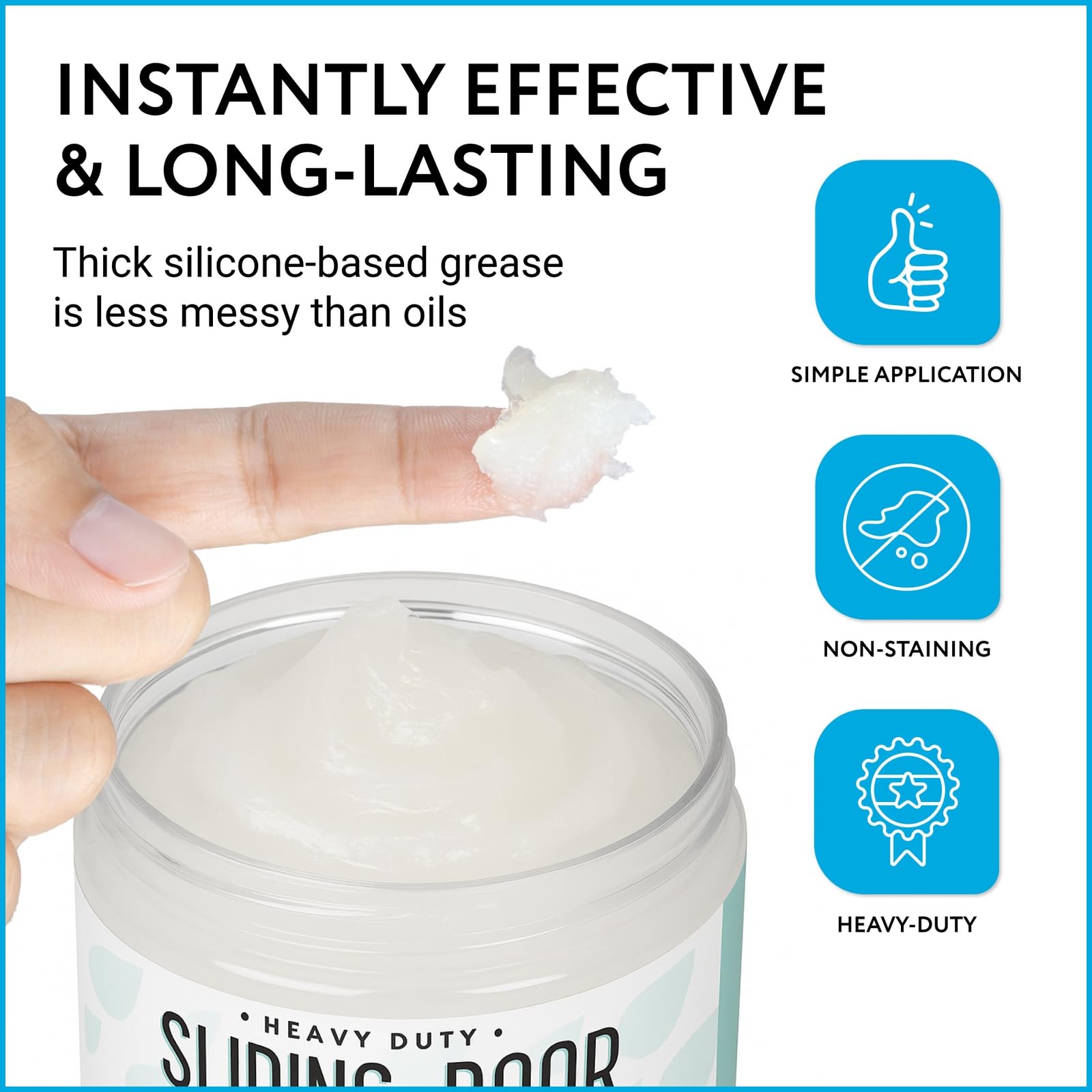 IMPRESA patio door lubricant enables effortless opening and quieter operation