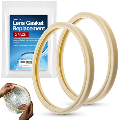 IMPRESA poollight lens gasket pack-2 tan in product view for quick replacement