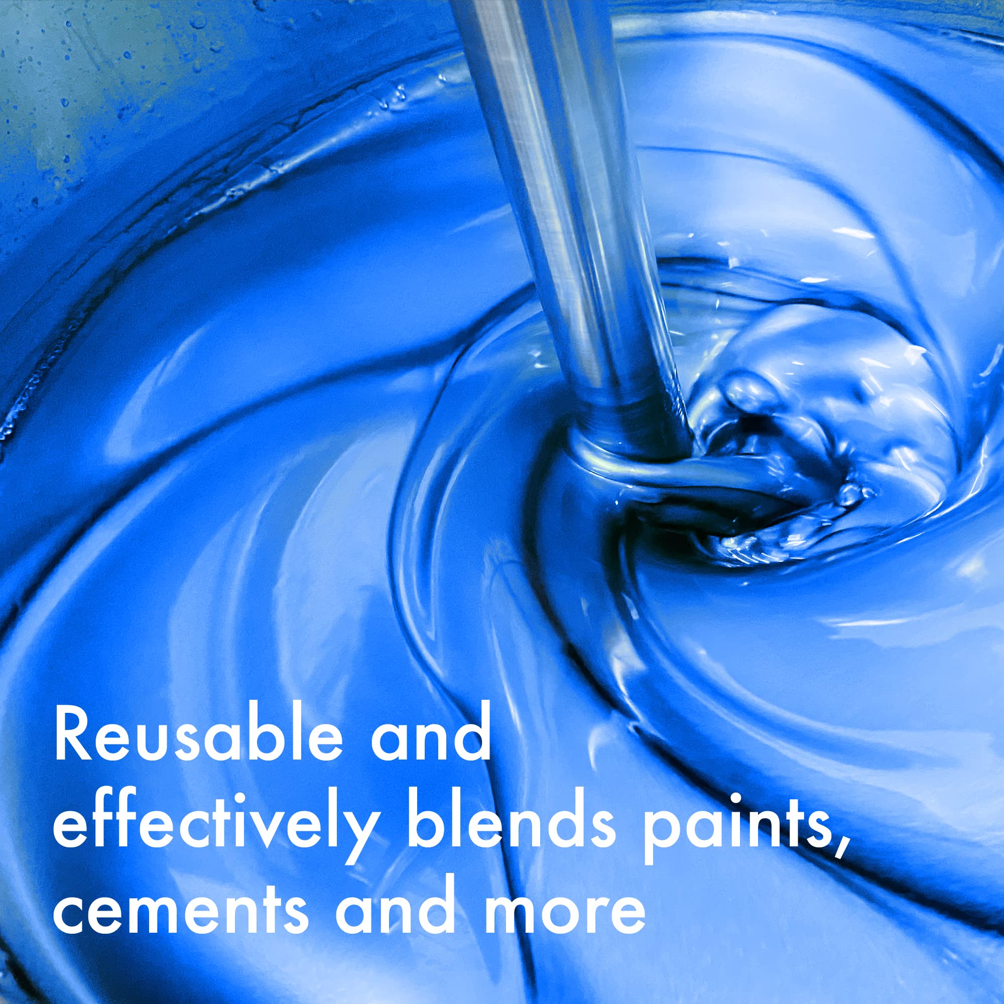 Durable zinc-plated steel mixer resisting bending during tough mixes