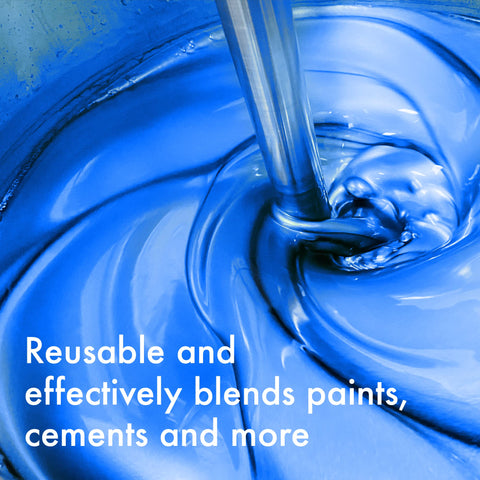 Durable zinc-plated steel mixer resisting bending during tough mixes